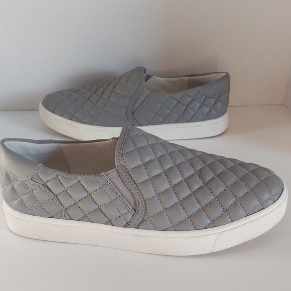 Sam Edelman Ezzie grey quilted leather sneaker - Picture 6 of 12